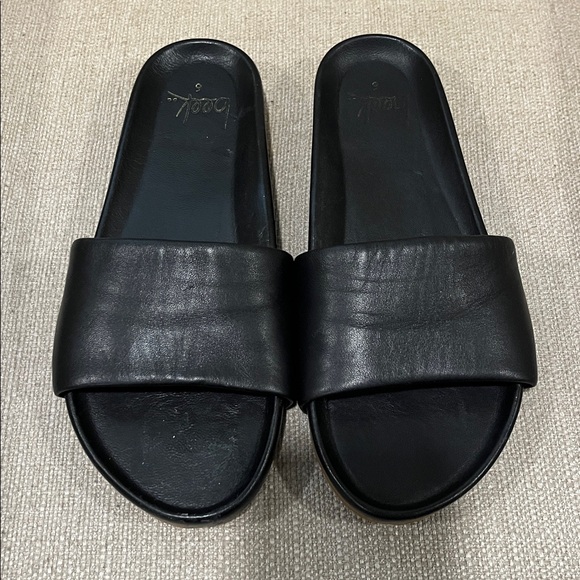 Beek Gallito Leather Slide Sandal Black Size 6 - Picture 4 of 10